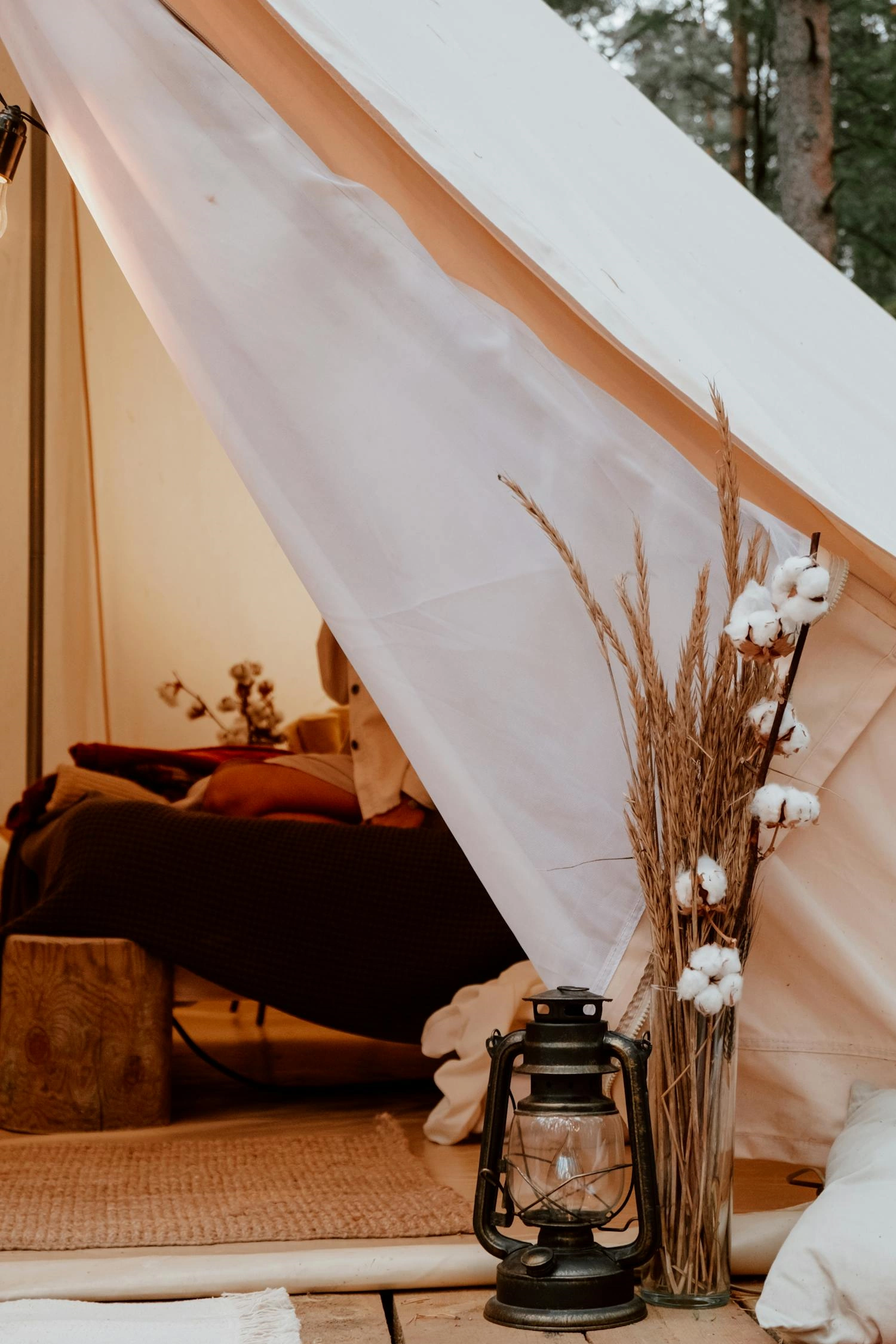 Glamping tent at Gränna Strandhotell